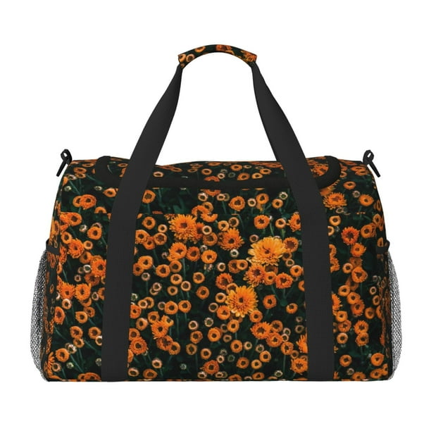 Disketp Daisies Bolsa de Viaje Tipo Duffle, Bolso de Mano para Fin de Semana para Mujer, Bolsa de Gimnasio Ligera para Hombre, Esencial para Viajes