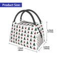 thumbnail image 2 of Yiaed Buffalo Plaid Christmas Trees Print Lunch box lunch bag Portable Insulated Lunch Box for Women Men Cooler Tote Bag with Front Pocket for Work Picnic Travel, 2 of 6