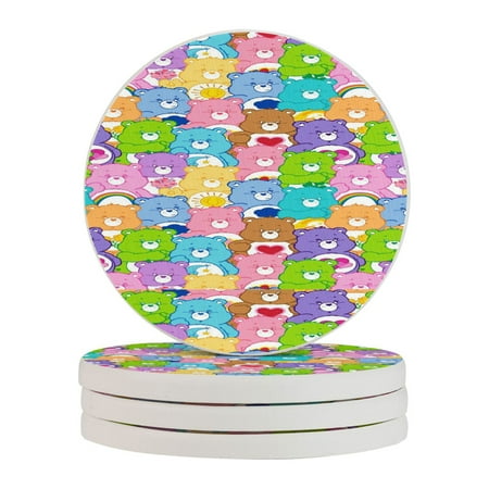 

Circular Drink Coasters Set Bears Beautiful Home Decor Diatomite Heat-Resistant Diatomite Protect Table Countertop