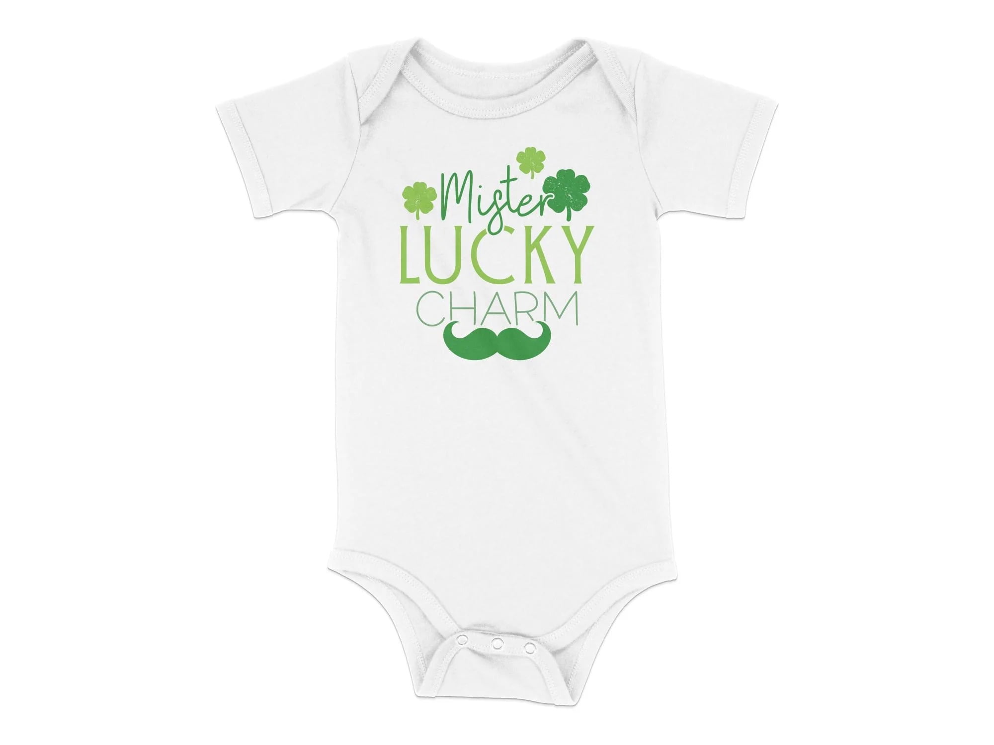 St. Patrick's Day Baby Onesie, Mister Lucky Charm Green Onesie, Cute Irish Clover Bodysuit, Newborn Festive Outfit