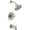 Brilliance Stainless, variant on Delta Nicoli 14 Series H2Okinetic Bathtub and Shower Faucet Set, Matte Black Shower Head and Handle Set, Valve Trim Kit, Matte Black (Valve Included)