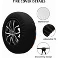 thumbnail image 4 of Spare Tire Cover for RV, Trailer, SUV, Off-Road Vehicle, Camper, Trucks Waterproof Sun Protection Black, 4 of 10