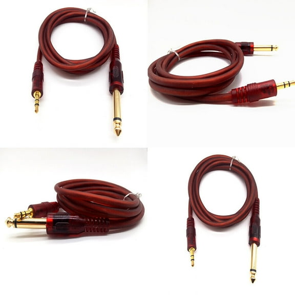 US 5FT 3.5mm jack to 1/4" 6.3mm 6.35mm 6.5mm TRS Male to Male Stereo Audio Cable