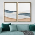 thumbnail image 3 of PixonSign Framed Wall Art Set Pastel Watercolor Mountain Valley Landscape Canvas Prints Nature Wilderness Modern Art Decor Scenic Colorful for Living Room, Bedroom, Office - 16"x24"x2 Natural, 3 of 5