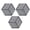Black, variant on BE-TOOL 3Pcs Heat Insulating Mat Geometrical Hollow Design Placemat Hexagon Pot Pad Coffee Cups Coaster Red