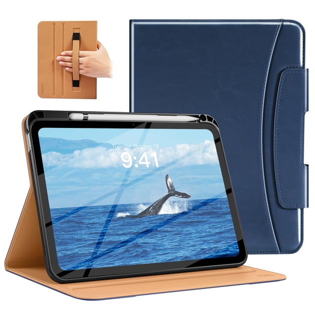 Funda MoKo para iPad de 11 pulgadas (2025/2022) con soporte para lápices, color azul oscuro
