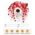 thumbnail image 6 of 15 Inch Round Placemats Set of 4, Red Gradient Non Slip Heat Insulation PP Table Mats, Abstract Polka Dots Vintage Modern Art Washable Place Mats for Kitchen Dining Party Table Decor, 6 of 7