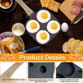 thumbnail image 4 of Threns Egg Frying Pan Aluminum 4 Holes Egg Frying Pan Nonstick Mini Egg Cooker Omelet Pan Egg Skillet, 4 of 8