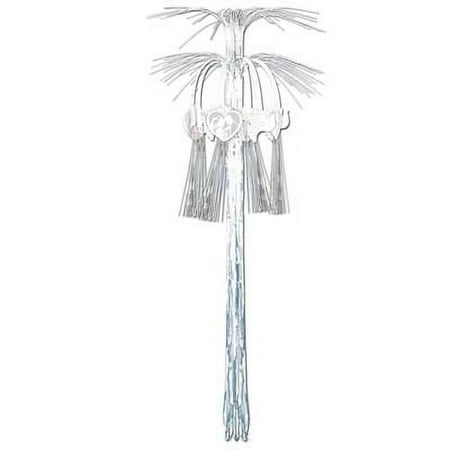 Party Central Pack of 12 Silver Hearts and Doves Cascade Column Wedding Cutouts 3'