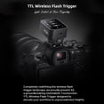 thumbnail image 4 of X3F 2.4G Wireless Flash Trigger TTL Autoflash with Large OLED Touchscreen Multiple Flash Modes with USB Port 32 Channels 16 Groups Compatible with Fujifilm Cameras, 4 of 7