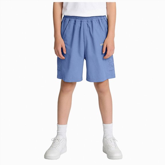 Kogui Boys Shorts Slim Boys Athletic Active Shorts Sports Running Quick Dry Breathable Compression Shorts Size 9-10 (Blue,9-10 Years)