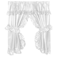 thumbnail image 2 of Carnation Home Fashions FWCD-L/21 "Lauren" Window Curtain with Ruffled Valance, White, 2 of 3