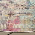 thumbnail image 3 of SAFAVIEH Rainbow Jamel Abstract Indoor/Outdoor Area Rug, Blue/Gold, 6'7" x 6'7" Round, 3 of 10