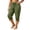 Green, variant on Women's Plus Size Capri Pants with Pockets Adjustable Drawstring Hem Casual Loose Fit Cropped Trousers