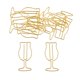 thumbnail image 1 of Clips dorados Formas de taza Clips Adornos navideños de decoración de bricolaje Organizar papelería, 1 of 9