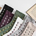 thumbnail image 3 of 6 Pair Women's Autumn Calf Socks with Floral Print Warm Cotton Socks Winter Autumn Supply, 3 of 5
