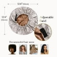 thumbnail image 5 of Satin Silk Bonnet for Sleeping, Hair Bonnet Women Love, Ideal for Curly & Natural Hair Care, Nighttime Protection, 5 of 6