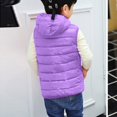 thumbnail image 7 of Boys Jacket,Girls Down Vest Sleeveless Hooded Jacket Warm Solid Winter Outerwear for Kids,Shirt Jacket,03 Purple,12-15 Years, 7 of 7