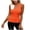 Orange, variant on Hesxuno Women Fashion Tank Top Slim Fit Casual Sleeveless Tees Crew Neck Flower Applique Cami Tops Summer Solid Casual Tanks Hot Pink S
