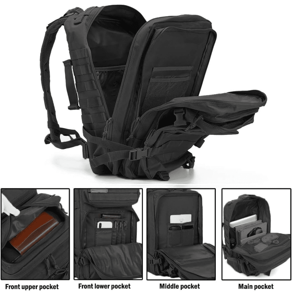 PAKNADA 45L Tactical Backpack,900D Oxford Waterproof Material For Outdoor Hiking Camping & Travel Bag