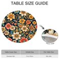 thumbnail image 6 of Pioneer Flower Floral Print Pattern Round Fitted Tablecloth with Elastic Edge,Dining Table Cover Waterproof,Outdoor Round Tablecloth for Camping,Dining,Indoor and Outdoor, 6 of 7