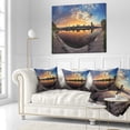 thumbnail image 3 of Designart Long Summer Sunset in Yellow - Landscape Photography Throw Pillow - 16x16, 3 of 5