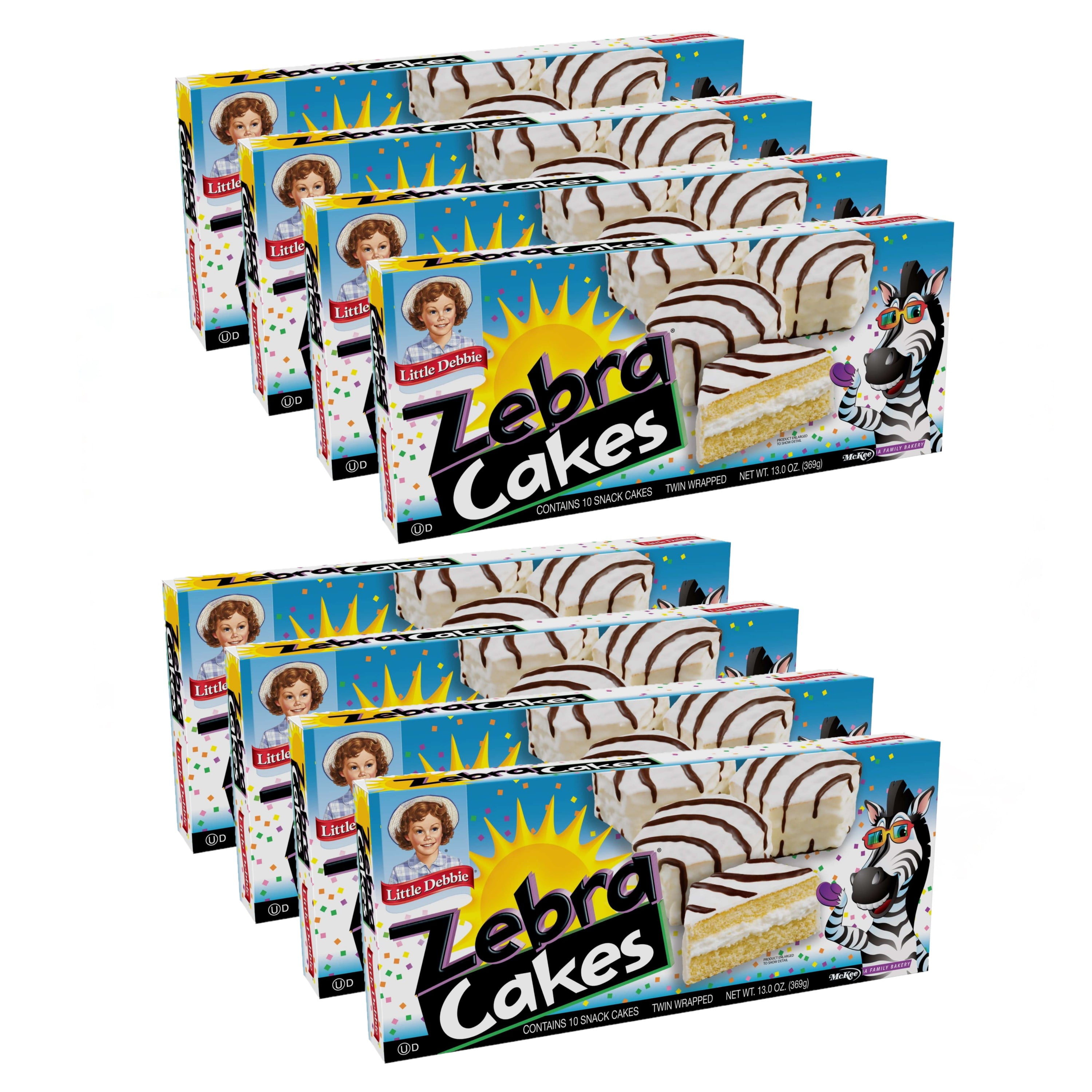 Little Debbie Zebra Cakes, 8 Boxes of 80 Fudge Striped Snack Cakes