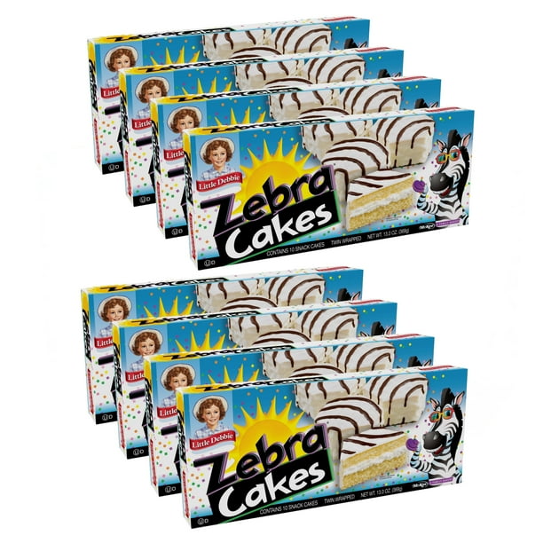 Little Debbie Zebra Cakes, 8 Boxes of 80 Fudge Striped Snack Cakes