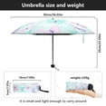 thumbnail image 3 of Colorful Butterfly Pattern Umbrellas for Sun Auto Open Close UV50+ Waterproof 5-Fold Compact Fiberglass Frame, 3 of 6
