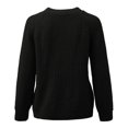 thumbnail image 2 of DuoJiaJ Women's Long Sleeve Knit Sweater Open Front Cardigan Button Loose Outerwear Winter Cardigan Black, 2 of 5