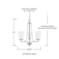 thumbnail image 2 of Capital Lighting 414131-331 Braylon 3 Light 18" Wide Chandelier - Nickel, 2 of 3