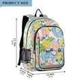 thumbnail image 2 of FORMRS Unisex School Backpack 17" Student Travel Bag with Laptop Compartment, Blue Floral Wave, 2 of 7
