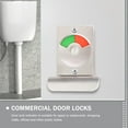 thumbnail image 3 of Cerradura de privacidad para baños públicos, cerradura de privacidad de acero inoxidable con indicador de puerta vacía reversible rojo activado verde, operación conveniente para baños, inodoros y, 3 of 5