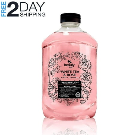 Beauty Soft Antibacterial Liquid Hand Soap Moisturizing Refill, White ...