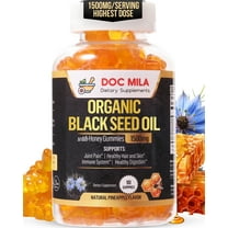 Doc Mila Black Seed Oil Gummies, 1500mg, Pineapple Flavor, Gluten Free, Soy Free, Non-GMO, 90 Count