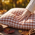 thumbnail image 6 of Surpdew Summer Fall Throw Pillow Cover Farmhouse Buffalo Plaid Throw Pillow Covers 18 x 18 Outdoor Home Retro Cushion Case for Summer Christmas Holiday Decor Car Bed Sofa Couch, 6 of 9