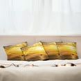 thumbnail image 4 of Ambesonne Nautical Throw Pillow Cover 4 Pack, Ship on Ocean Sunrise, 20", Yellow, 4 of 5