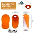 thumbnail image 2 of KE WOOW Two Dog water bottle complement that fits any bottle of 200 ml, the best choice for routine walks, or whenever you go on a trip. Perfect for cats, dogs, rabbits, or any pets! Color Orange., 2 of 5