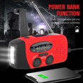 thumbnail image 1 of MesaSe Emergency Sun Powered Hand Crank /AM/NOAA Weather Alert with LED Light Power Bank Function, 1 of 7