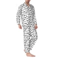 thumbnail image 2 of Kdxio Fish Bones Men’s Pajama Set Pajamas For Men 2 Piece PJ Set with Men Pajama Pants and Long Sleeve T-Shirt Lounge Set-Medium, 2 of 7
