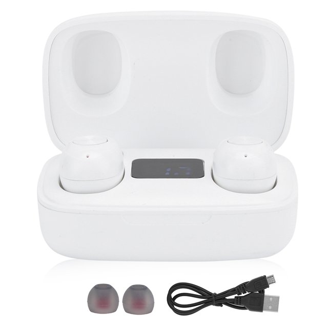 HDY‑Y2S Auriculares Bluetooth 5.0 Auriculares intrauditivos inalámbricos con graves pesados Estéreo bilateral Blanco