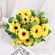 thumbnail image 2 of Ramo de Flores Artificiales de Girasol y Copos de Nieve para Decoración de Sala de Estar., 2 of 4