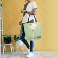 thumbnail image 4 of FORMRS Womens Canvas Tote Bag with Zipper Inner Pocket Shoulder Handbag, Light Green Martini, 4 of 7