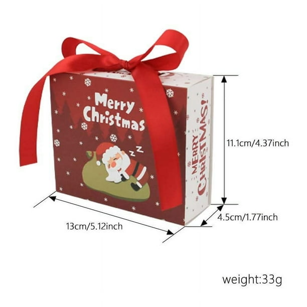 Fiudx Liquidación de ofertas flash Modelo rojo 6 uds/12 Uds Cajas de regalo de Navidad Cajón de Navidad Cajas de dulces que acompañan Cajas de regalo Cajas de dulces