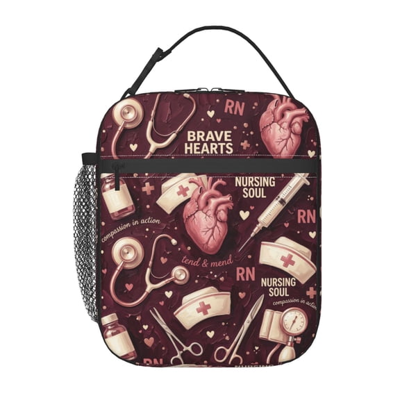 Nurse Lunch Box For Women Men, Reusable Nurse Tote Bag Portable Insulated Lunch Bag For Work Picnic Camping