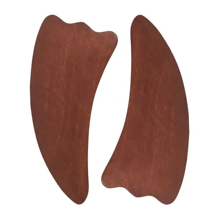 Set of 2, The Elixir Gua Sha Massage Tool Premium Natural Jujube Wood Guasha Board Scraping Facial Massage Tools for Spa on Face and (Best Gua Sha Tool For Face)