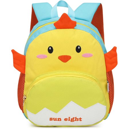 SUN EIGHT Kids Toddler Backpack - 3D Cartoon Owl School Bag For Girls & Boys Ages 2-5, Water-Resistant