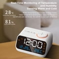 thumbnail image 4 of Alarm clock,Clock With Dimmer Radio Display 0-100% Dimmer Radio Sound Dual Snooze Thermometer Seniors 0-100% Dimmer Led Display Seniors And Kids Alarm Clock, 4 of 5
