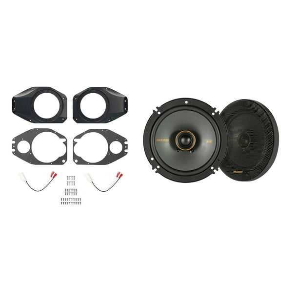 Kicker 6.5" 51KSC6504 Speaker Upgrade, Includes JP-1015 Compatible with 2018-UP JL, 2020-UP Gladiator