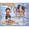 thumbnail image 1 of Stupell Pirate BRP-1179 des Industries sur l'Île en Plaque Murale Rect Rouge, 1 of 1